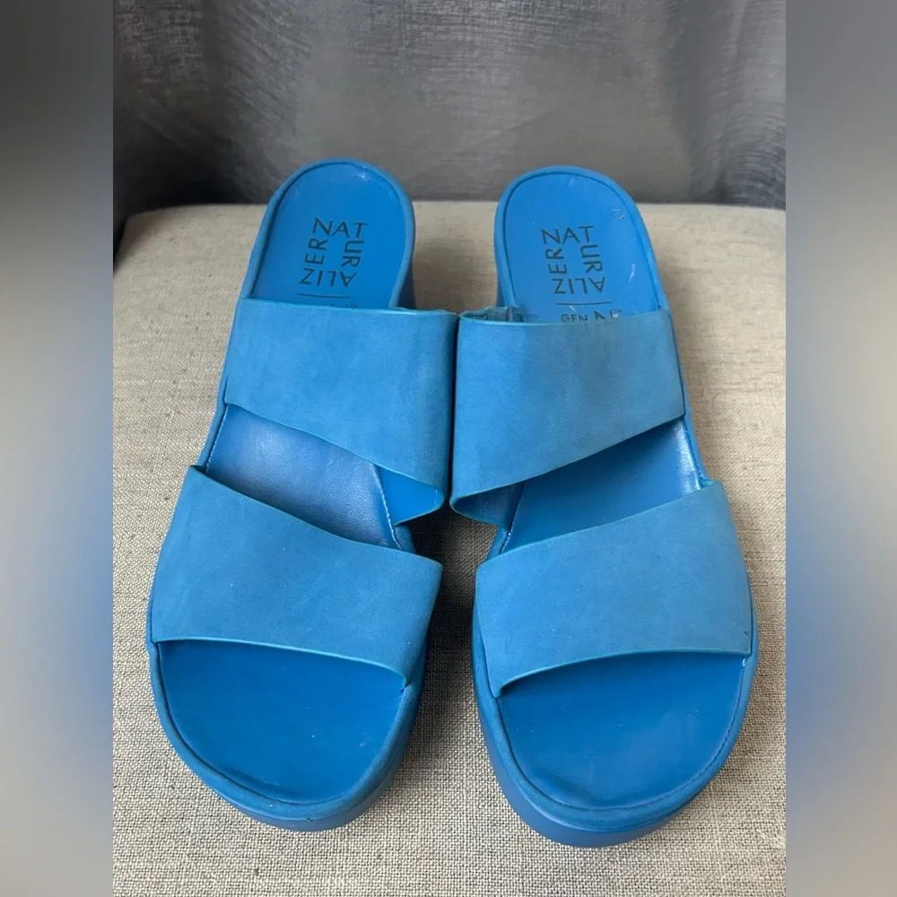 Naturalizer Genn Rally Slide Wedge Sandals Bluewave
